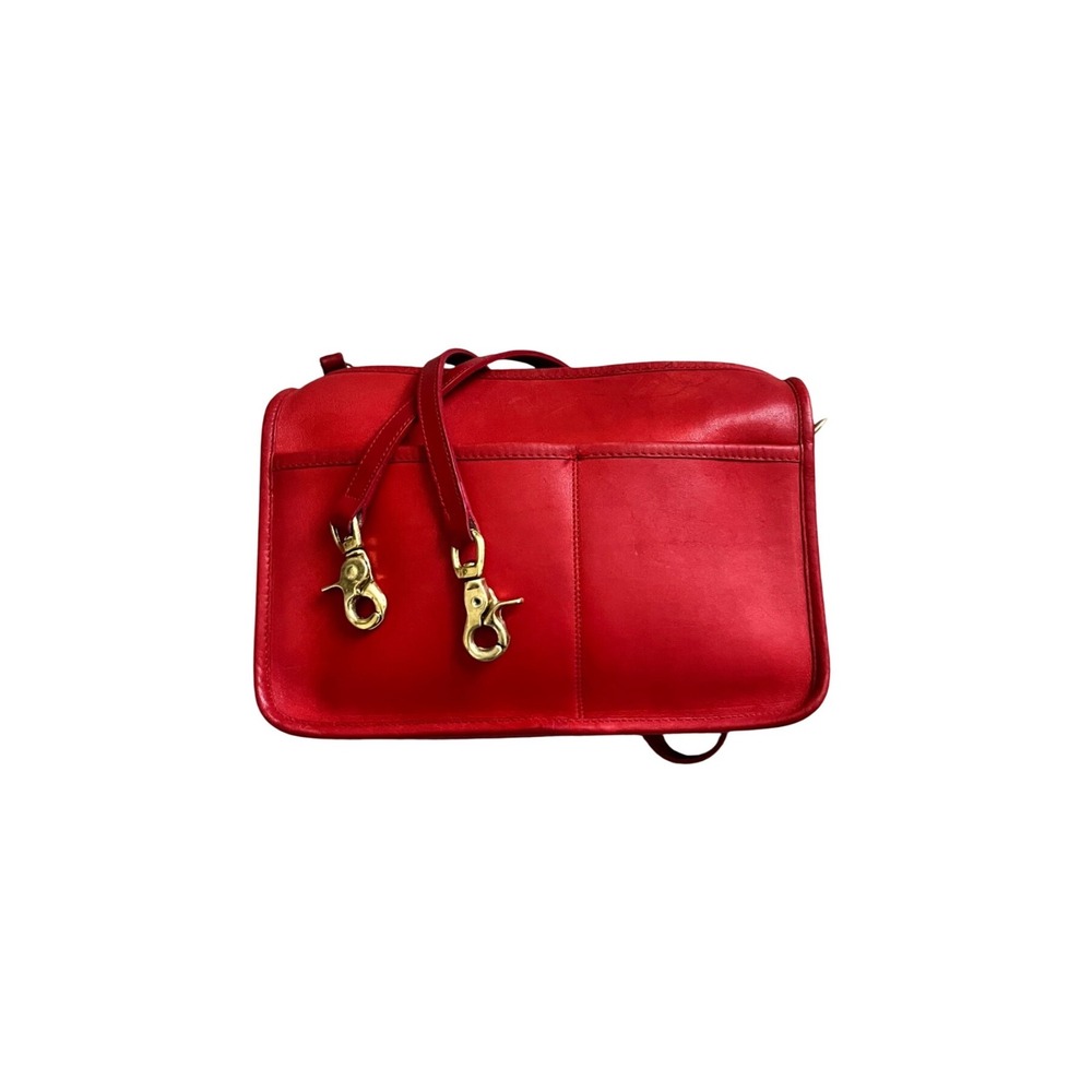 Vintage Coach Companion Bag 9300 Red Leather Crossbody Purse USA NYC Shoulder
